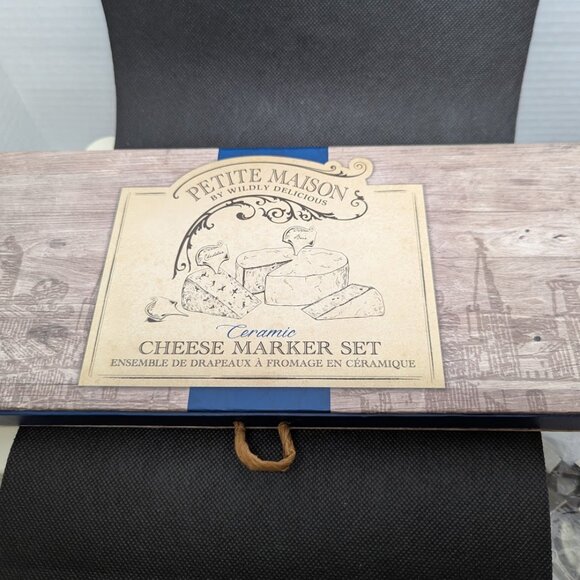 Petite Maison Wildly Delicious Ceramic Cheese Marker Set Complete - Picture 1 of 4